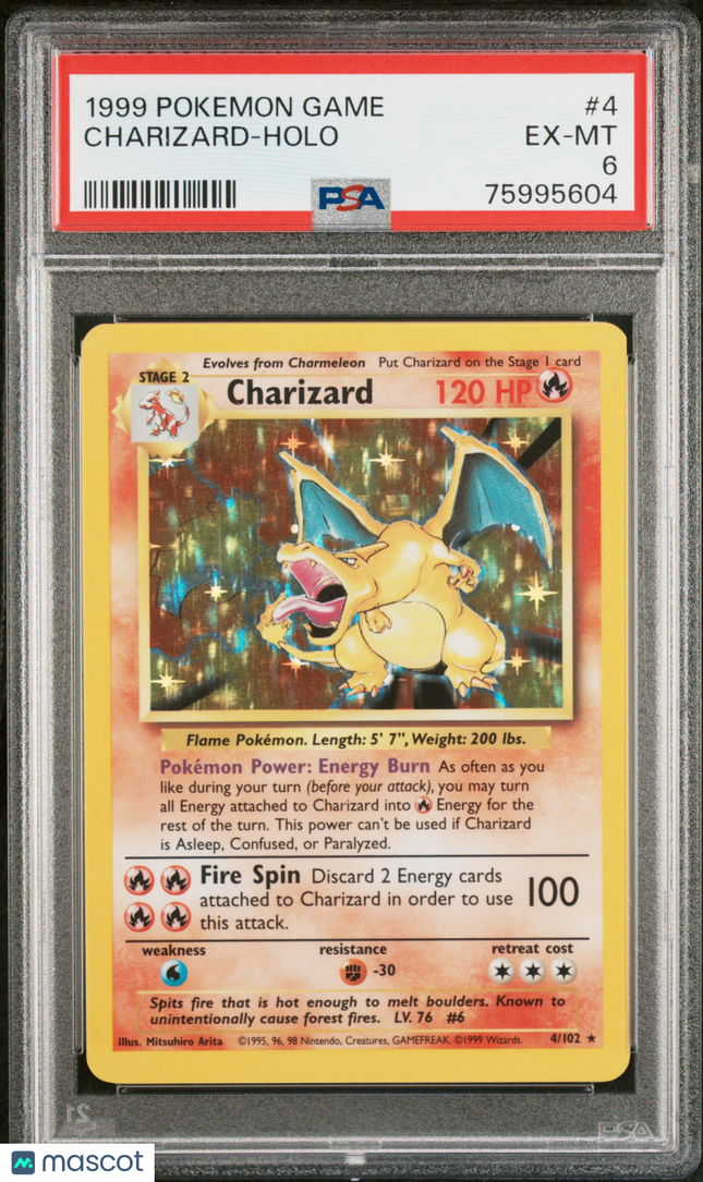 1999 Pokemon Game Charizard PSA 6 #4