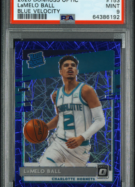 2020 Panini Donruss Optic Lamelo Ball #153 Blue Velocity PSA 9