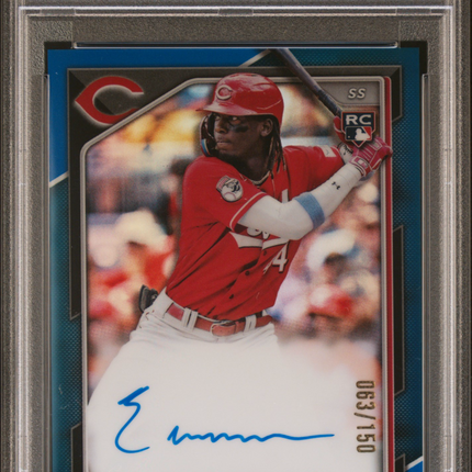 2024 Bowman Chrome Elly De La Cruz #CRAED Blue Refractor /150 PSA 9 Auto