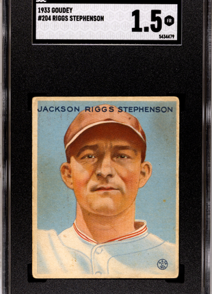 1933 Goudey Riggs Stephenson #204 SGC 1.5