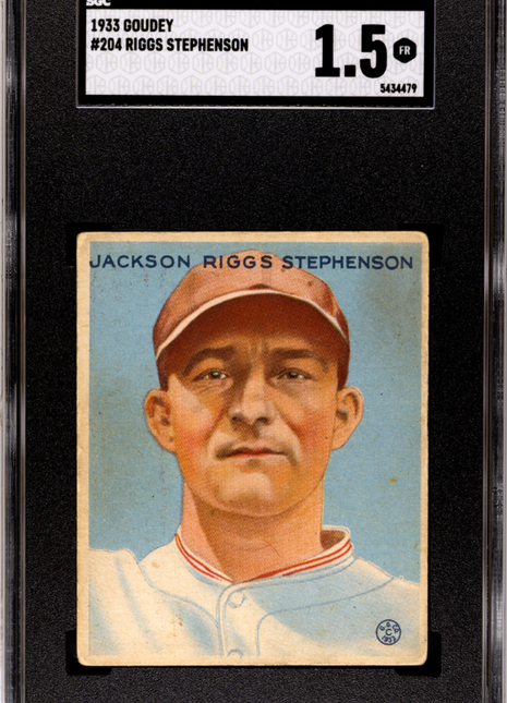 1933 Goudey Riggs Stephenson #204 SGC 1.5