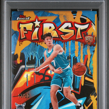 2025 Topps Finest First Kon Knueppel #F-4 Gold Refractor 13/50 PSA 10