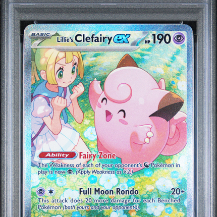 2025 Pokemon Journey Together Lillie's Clefairy EX SIR PSA 8 #184