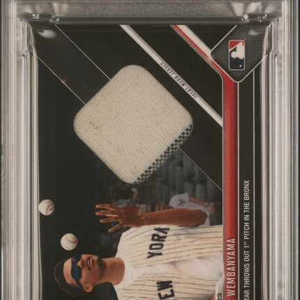 2023 Topps Now Victor Wembanyama #472D Event Worn Jersey Relic Black /99 PSA 10