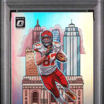 2024 Panini Donruss Optic Downtown! Travis Kelce #7 PSA 9