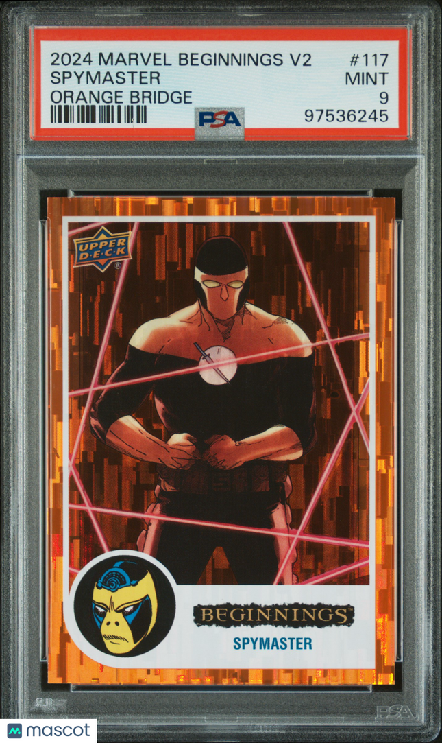 2024 UD Marvel Beginnings Vol.2 Series 2 Spymaster #117 PSA 9 Orange Bridge /199