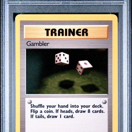 1999 Pokemon Fossil Gambler 1st Edition PSA 8 #60