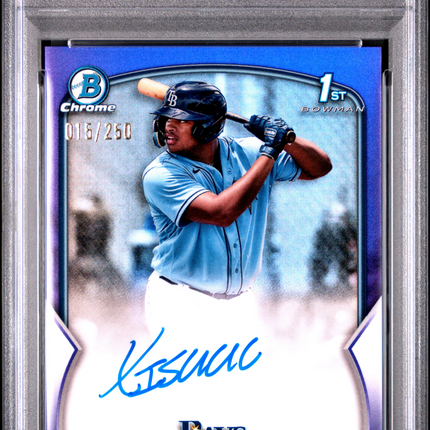 2023 Bowman Chrome Xavier Isaac #CPAXI Purple Refractor 016/250 PSA 10 Auto