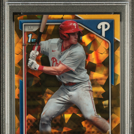 2024 Bowman Sapphire Edition Chrome Aidan Miller #BCP27 Gold 11/50 PSA 10