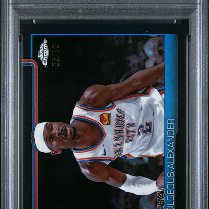 2025 Topps Chrome Shai Gilgeous-Alexander #141 Black Refractor 05/10 PSA 9