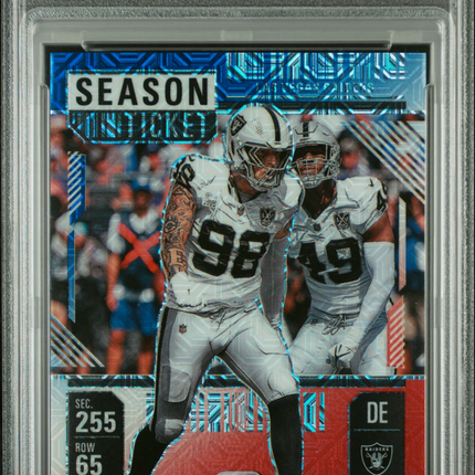 2024 Panini Contenders Optic Maxx Crosby #29 Red White Blue PSA 9