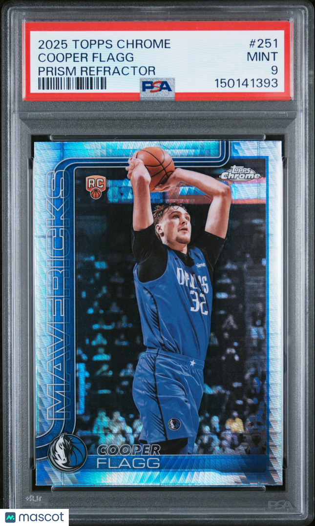 2025 Topps Chrome Cooper Flagg #251 Prism Refractor PSA 9