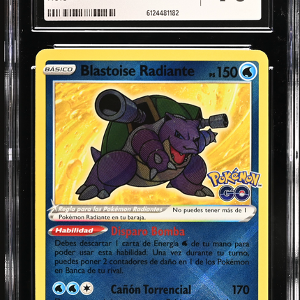 2022 Pokemon Go Radiant Blastoise Spanish CGC 10 #018/078