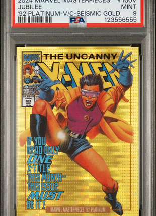 2024 Upper Deck Marvel Masterpieces '92 Platinum Jubilee #100V PSA 9