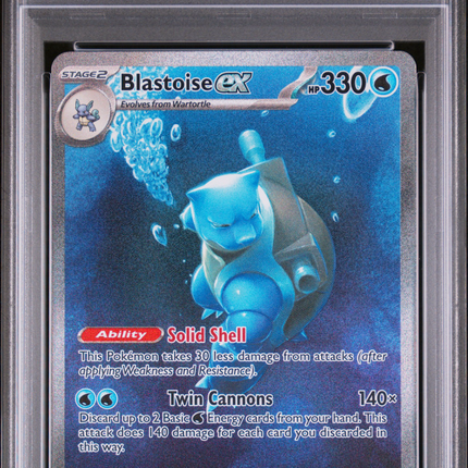 2023 Pokemon Mew EN-151 Blastoise EX Special Illustration Rare PSA 9 #200