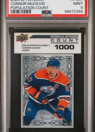 2023 Upper Deck Population Count Connor McDavid #PC31 PSA 9