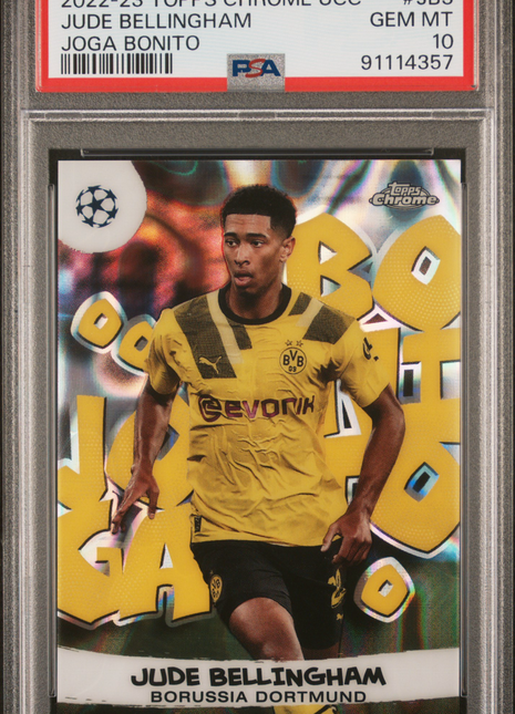 2022-23 Topps Chrome UEFA Joga Bonito Jude Bellingham #JB3 PSA 10