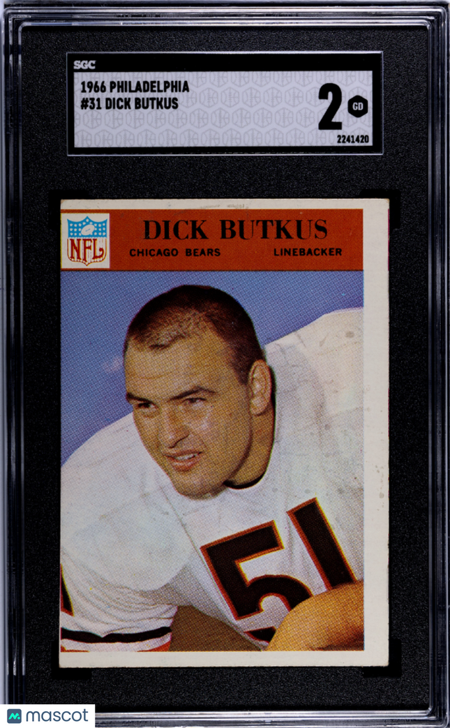 1966 Philadelphia Dick Butkus #31 SGC 2