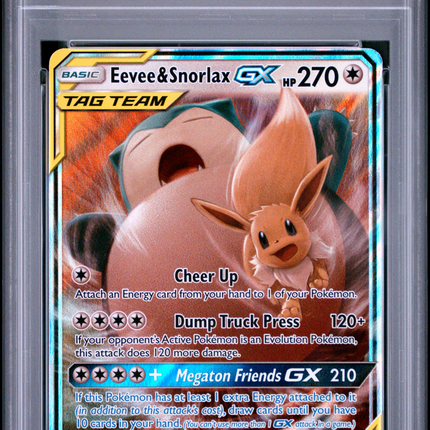 2019 Pokemon Sun & Moon Team Up Eevee & Snorlax GX Team Up PSA 9 #120