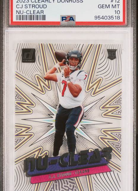 2023 Panini Clearly Donruss Nu-Clear CJ Stroud #12 PSA 10
