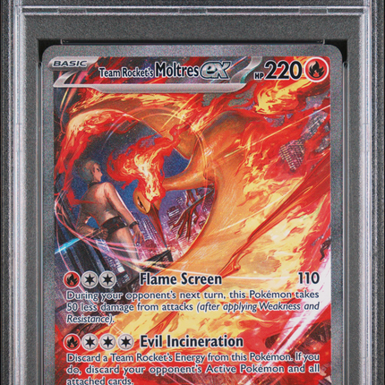 2025 Pokemon Destined Rivals Rocket's Moltres EX SIR PSA 10 #229
