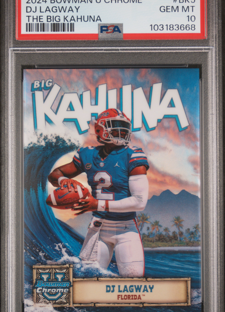 2024 Bowman University Chrome The Big Kahuna DJ Lagway #BK5 PSA 10