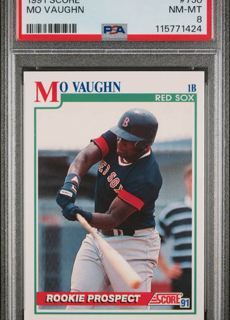 1991 Score Mo Vaughn #750 PSA 8