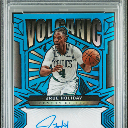 2024 Panini Obsidian Volcanic Jrue Holiday Blue Flood PSA 10 Auto 10 /30