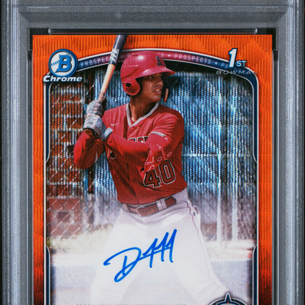 2025 Bowman Chrome Auto Gabriel Davalillo #CPAGD Orange Wave 16/25 PSA 9