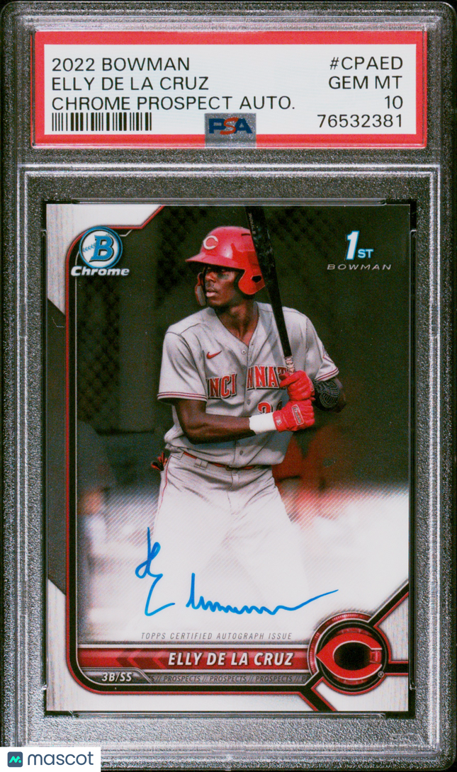 2022 Bowman Chrome Prospect Elly De La Cruz #CPAED PSA 10 Auto