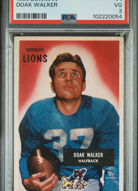 1955 Bowman Doak Walker #1 PSA 3
