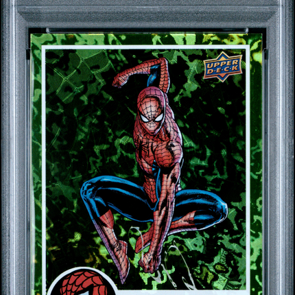 2024 UD Marvel Beginnings Vol.2 Series 2 Spider-Man #91 PSA 10 /61 Green Mirror