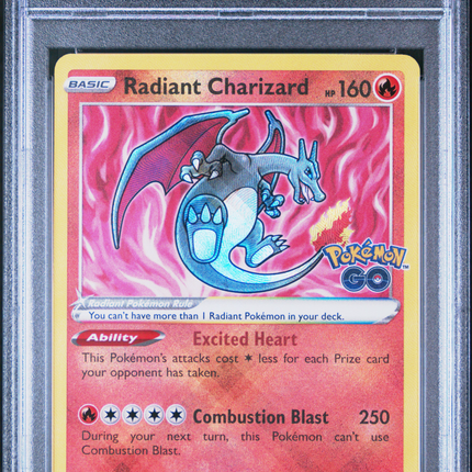 2022 Pokemon Go Radiant Charizard PSA 10 #011