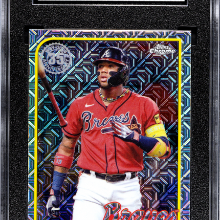 2024 Topps Ronald Acuna JR. #2T89C-56 CH. '89 SGC 8.5 Chrome Mojo