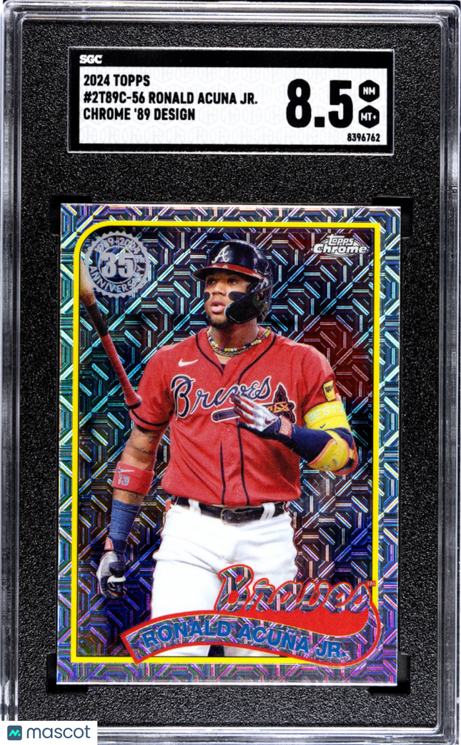 2024 Topps Ronald Acuna JR. #2T89C-56 CH. '89 SGC 8.5 Chrome Mojo