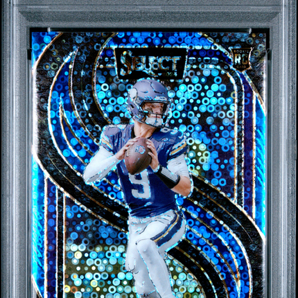2024 Panini Select JJ Mccarthy #134 Blue Disco PSA 9 /25
