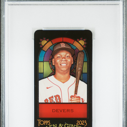 2023 Topps Allen & Ginter Rafael Devers #397 Mini Stained Glass PSA 10