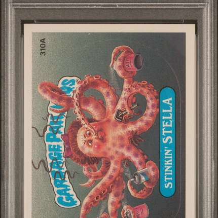 1987 Garbage Pail Kids Stickers Stinkin' Stella #310A PSA 9