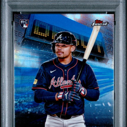 2025 Topps Finest Debut Drake Baldwin #D13 Blue Refractor 31/99 PSA 10