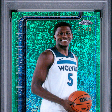 2025 Topps Chrome Anthony Edwards #151 Variation Green Speckle PSA 9 /99