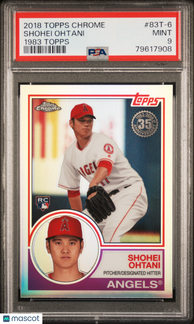 2018 Topps Chrome 1983 Topps Shohei Ohtani #83T-6 PSA 9