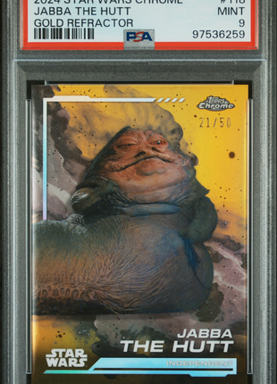 2024 Topps Chrome Star Wars Jabba The Hutt #118 PSA 9