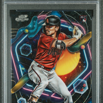2023 Topps Cosmic Chrome Corbin Carroll #7 Black Eclipse PSA 8 /10