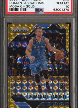 2016 Panini Prizm Mosaic Gold Domantas Sabonis #25 Gold PSA 10 Rc /10