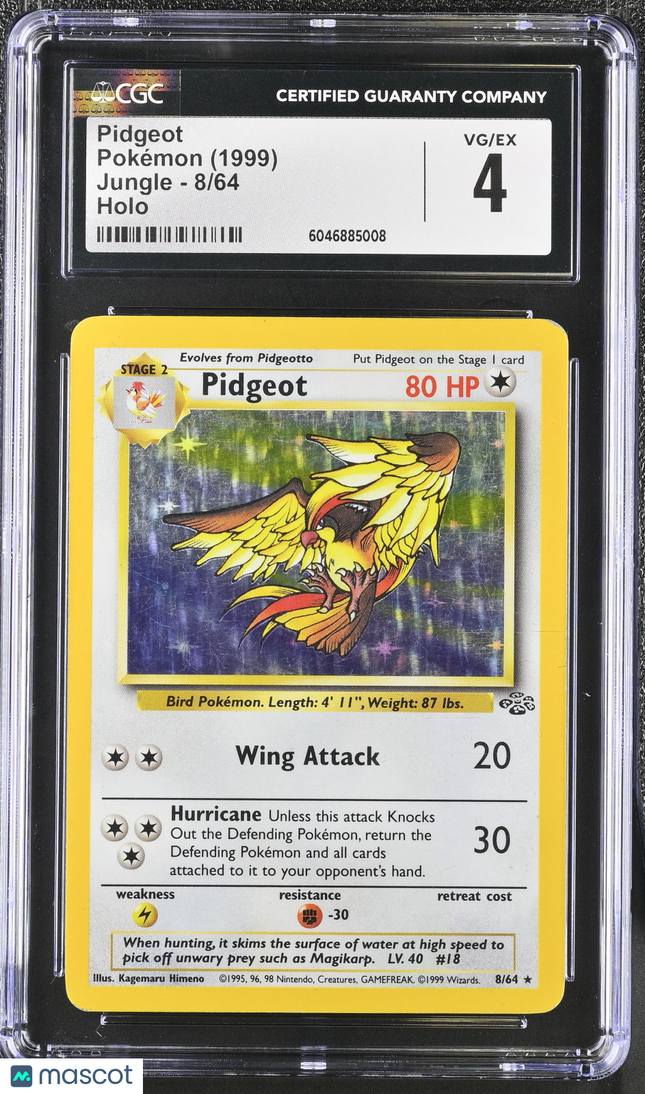 1999 Pokemon Jungle Pidgeot CGC 4 #8/64