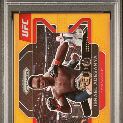 2022 Panini Prizm UFC Israel Adesanya #23 Orange PSA 10 /99