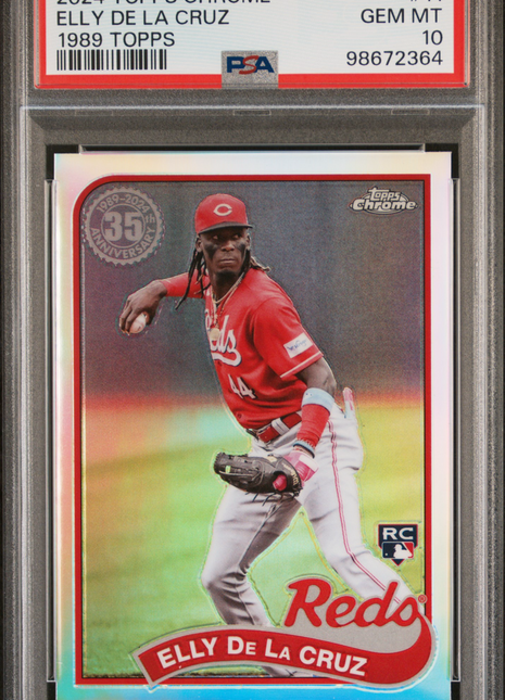 2024 Topps Chrome 1989 Topps Baseball Elly De La Cruz #11 PSA 10