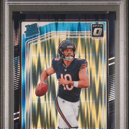 2024 Panini Donruss Optic Caleb Williams #201 Purple Shock PSA 10