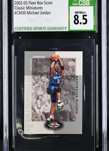 2002-03 Fleer Box Score Michael Jordan #CM30 Classic Miniatures CGC 8.5