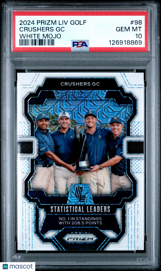 2024 Panini Prizm LIV Golf Crushers GC #98 White Mojo PSA 10